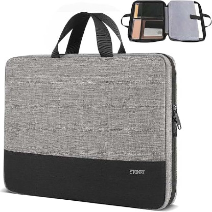 Picture of Ytonet Laptop Case 16 inch, 15-15.6 Inch TSA Laptop Sleeve Computer Bag | Water Resistant Computer Case Carrying Cover Compatible for MacBook Pro, Acer, Lenovo, HP, Dell, Gifts for Men Women, Grey