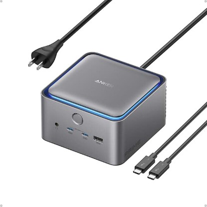 Picture of Anker Prime TB5 Docking Station, 14-in-1 Thunderbolt 5 Dock for Laptops | 120Gbps Max Data Transfer, Up to 8K, Dual Display, 140W Max Charging, Ethernet, SD/TF, Cooling System, for TBT 5/4 Laptops
