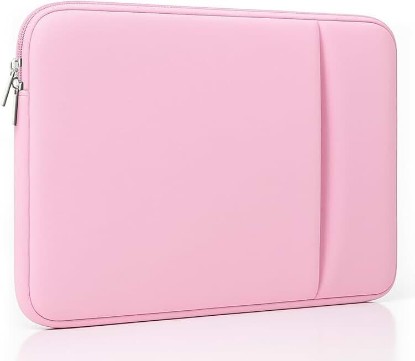 Picture of Laptop Sleeve for MacBook Neo/Air/Pro 13 inches A18/M5/M4/M3/M2/M1 Chip 2026-2020 A3404 A3449 A3240 A3113 with 2 Pockets Tablet Bag Case Accessories (Bright Blush Pink)