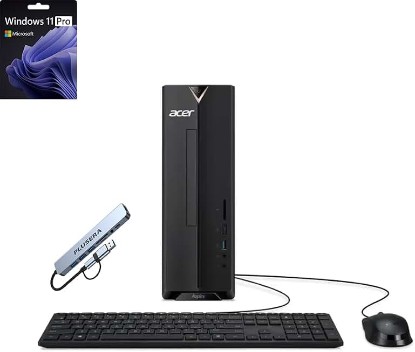 Picture of Acer Aspire Desktop | 16GB RAM | 1TB Storage (512GB SSD+512GB Docking Station Set | Windows 11 Pro with Microsoft Office Trial | Dual-Core Intel Celeron | Keyboard & Mouse | Wi-Fi | Black