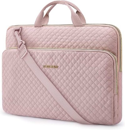 Picture of BAGSMART Laptop Sleeve Case with Handle Protective Water-Resistant | 15-15.6 inch Laptop Bag for Women Lightweight with Front Pockets, Compatible with MacBook, HP, Dell