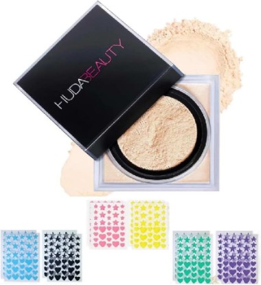 Picture of H.U.D.A BEAUTY E-Bake Loose Baking & Setting Powder (Pound Cake) 0.71 oz / 20 g + Bonus Acne Patch (36 Pieces)