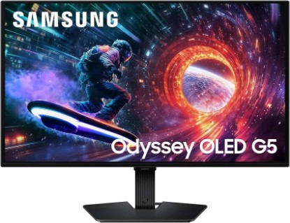 Picture of Samsung 27” Odyssey OLED G5 (G50SF) Series QHD & QD-OLED Gaming Monitor | 180Hz Refresh Rate, 0.03ms (GtG) Response Time, NVIDIA G-Sync Compatible, AMD FreeSync™ (LS27FG500SNXZA)