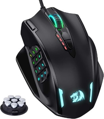 Picture of Redragon M908 Wired MMO RGB Gaming Mouse 12400 DPI Remapping Keys | Stable Lag-Free Connection, Redefine Keybinding Macro, Vibing Backlight, Ergonomic Grip Body Comfort