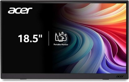 Picture of Acer 18.5in FHD 1920x1080 IPS 100Hz Slim Portable Monitor PM191Q Ebmiuux | 7ms, AdaptiveSync, sRGB 99%, HDMI, 2xUSB-C, Speaker, External Monitor for Laptop PC/MAC, Travel Montior, PS5, XBOX, Switch