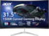 Picture of Acer Nitro 31.5in FHD 1920x1080 Curved 180Hz Gaming Monitor EDA320Q Pbiipx | 1ms, AMD FreeSync Premium, 2xHDMI, DisplayPort, 1500R Curve, VESA Mountable, Bluelight Filter, Flickerless Technology