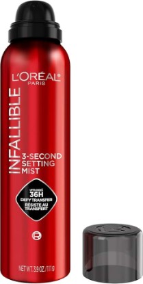 Picture of L'Oreal Paris Infallible XL 3-Second Setting Spray Mist, Microfine Mist for up to 36HR Wear, Clear, 3.9 Oz