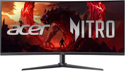 Picture of Acer Nitro 34in WQHD 3440x1440 Curved 200Hz Gaming Monitor XZ340CUR X0 | 0.5ms, AMD FreeSync Premium, sRGB 99%, 2xHDMI 2.1, DisplayPort, 1500R Curve, Ergo Stand, Speaker, VESA Mountable