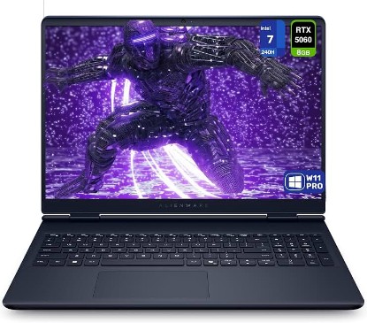 Picture of Dell Alienware 16 Aurora Gaming Laptop, Intel 7-240H, 32 GB DDR5 RAM, 1 TB PCIe SSD, 16" WQXGA (2560x1600) 120Hz Display, Nvidia G-Force RTX 5060, Backlit Keyboard, W11 Pro, Blue Global Recycled Standard