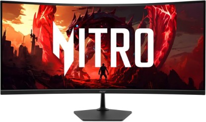 Picture of Acer Nitro 34in WQHD 3440x1440 Curved 120Hz Office Monitor EDA340CUR J0biip | 1ms, AMD FreeSync Premium, sRGB 99%, 2xHDMI 2.1, DisplayPort, 1500R Curve, VESA Mountable, Bluelight Filter