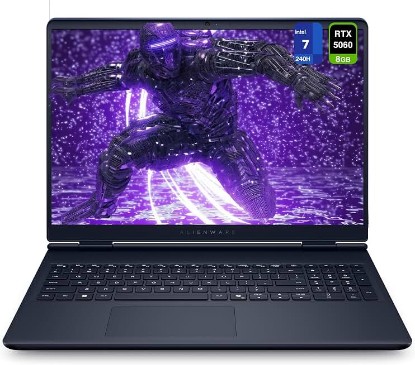 Picture of Alienware 16 Aurora Gaming Laptop, Intel 7-240H, 32 GB DDR5 RAM, 1 TB PCIe SSD, 16" WQXGA (2560x1600) 120Hz Display, Nvidia G-Force RTX 5060, Backlit Keyboard, W11 Home, Blue