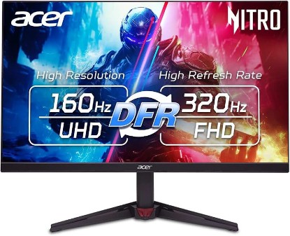 Picture of Acer Nitro 27in 4K 3840x2160 IPS 160Hz DFR 320Hz Gaming Monitor VG270K V4 | 0.5ms, AMD FreeSync Premium, 2xHDMI 2.1, DisplayPort, Speaker, VESA Mountable, Bluelight Filter, Flickerless Technology
