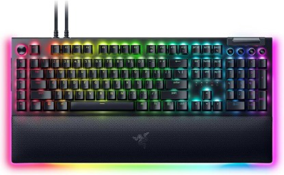 Picture of Razer BlackWidow V4 Pro Mechanical Gaming Keyboard, Green Tactile Switches | Green Switches Tactile & Clicky, Doubleshot ABS Keycaps, Command Dial, 8 Dedicated Macro Keys, Chroma RGB ECOLOGO