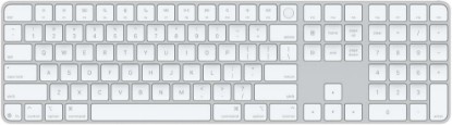Picture of Apple Magic Keyboard with Touch ID and Numeric Keypad for Mac Models with Apple Silicon - US English - White Keys, Bluetooth, Bluetooth