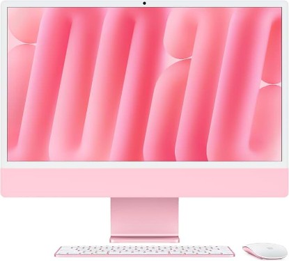 Picture of Apple 2024 iMac All-in-One Desktop Computer with M4 chip with 8-core CPU and 8-core GPU: Built for Apple Intelligence, 24-inch Retina Display, 16GB Unified Memory, 256GB SSD Storage; Pink ENERGY STAR EPEAT