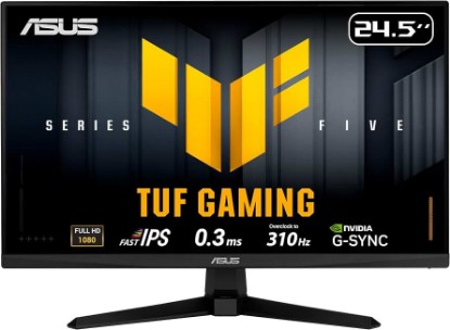 Picture of ASUS TUF Gaming Series 5 24.5” 1080P Monitor (VG259QMR5A) - Fast-IPS, 310Hz, 0.3ms, G-SYNC Compatible, FreeSync Premium, Extreme Low Motion Blur Sync, 99% sRGB, DisplayWidget, Gaming AI, 3 yr warranty