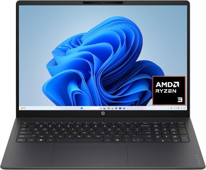 Picture of HP OmniBook 3 16 inch Laptop PC, 2K Touchscreen, AMD Ryzen 3 30, 8 GB RAM, 256 GB SSD, AMD Radeon 610M GPU, Windows 11 Home, Mica Silver, 16-by0199nr