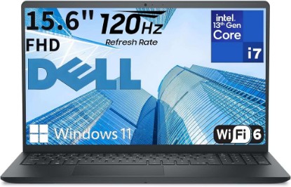 Picture of Dell Pro 15 Business Laptop, Intel Core i7-1355U, 16GB DDR5 512GB SSD | High Efficiency Office Notebook, Multi-Tasking, All-Day Battery Power, WiFi 6, Portable, FHD 120Hz Display