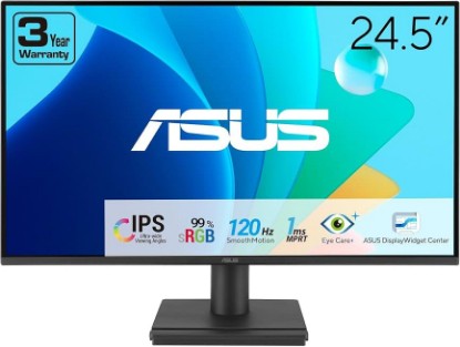 Picture of ASUS 25” (24.5-inch viewable) 1080P Eye Care Monitor (VA259HGA) - IPS, Full HD, Frameless, 120Hz, Adaptive-Sync, 1ms, HDMI, VGA, Eye Care, Ergonomic, VESA Wall Mountable, 3 yr Warranty ENERGY STAR