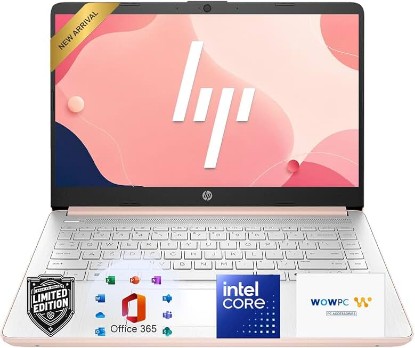 Picture of HP 14 Laptop, Intel N150 CPU for Everyday Use, 4GB RAM, 128GB SSD, Long Battery Life, 1TB Cloud Storage, Win 11 with Microsoft 365