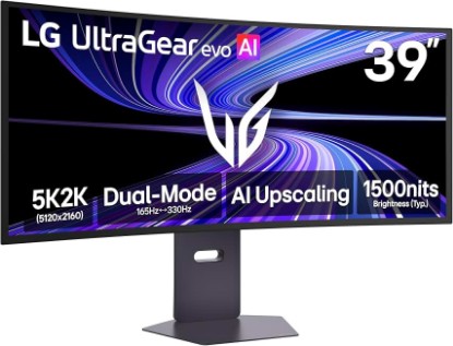 Picture of LG 39GX950B-B 39-inch Ultragear evo 5K2K WUHD (5120 x 2160) OLED Curved Gaming Monitor, Dual-Mode,165Hz, 0.03ms, NVIDIA G-Sync, FreeSync Premium Pro, DisplayHDR True Black 500, HDMI, DP, USB-C, Black