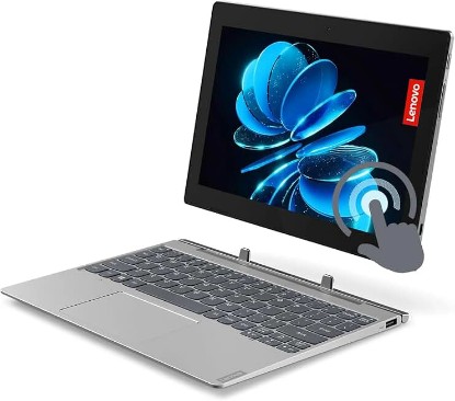 Picture of Lenovo IdeaPad D330 10.1" IPS 2-in-1 Detachable Laptop Tablet, Intel Celeron N4000, 4GB RAM, 64GB SSD, Windows 11 Pro, Type-C, Japanese Keyboard (Renewed)