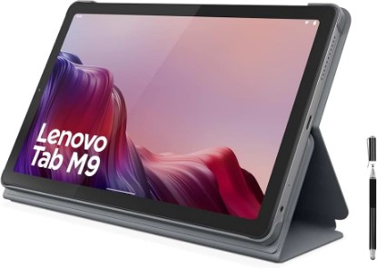 Picture of Lenovo Tab M9 Tablet, 9" HD, 3GB Memory, 32GB Storage, Android 12 or Later, Long Battery Life, Folio Case Included, Gray with TGY Accessories