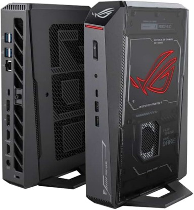 Picture of ROG NUC 2025 Mini PC with Intel Core Ultra 9 275HX, GeForce RTX 5080 GPU, 32GB DDR5, 2TB SSD, Triple Fan Cooling, Five 4K Display Support, Wi-Fi 7, for Gaming & AI.