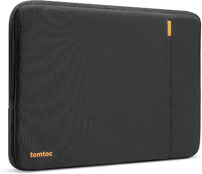 Picture of tomtoc 360° Protective Laptop Sleeve for 14-inch MacBook Pro M5 Pro/Max | 2026 A3426 A3427 A3434 M4/M3/M2/M1 A3112 A3401 A3185, Water-Resistant Laptop Case Bag Fits Dell XPS 14 & 13.8" Surface Laptop Global Recycled Standard