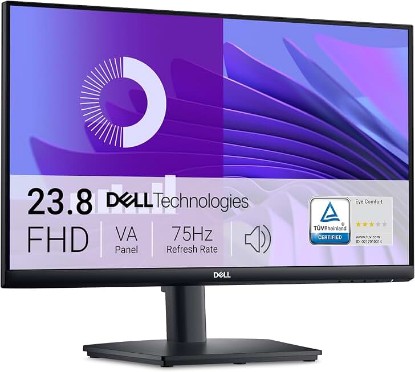 Picture of Dell 24 Monitor E2425HS, FHD, VA Panel, 75Hz, TUV Rheinland 3-Star | 1920x1080, 23.8in, 3000:1 Contrast, 8ms, Anti-Glare, HDMI, DisplayPort, VGA, Height, Swivel, Tilt, Eye Comfort ENERGY STAR EPEAT