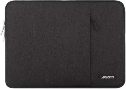 Picture of MOSISO Laptop Case 15 inch, Laptop Sleeve Bag with Pocket | Compatible with MacBook Air 15 inch M5 M4 M3 M2 2026-2023, Dell XPS, Polyester Vertical Computer Bag, Black Global Recycled Standard