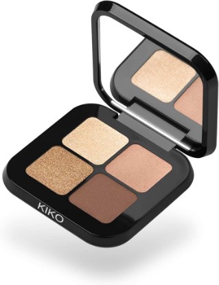 Picture of Kiko Milano Bright Quartet Eyeshadow Palette | 4 Baked Eyeshadows For Wet And Dry Use