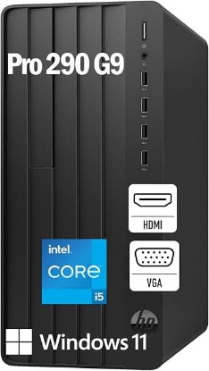 Picture of HP Pro Tower 290 G9 Business Desktop, Intel i5-12500, 16GB RAM 512GB SSD | CPU up to 4.6GHz, Wi-Fi 6, Bluetooth 5.3, Dual Monitor Support, Windows 11 Home, Carbon Black