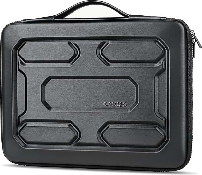 Picture of DOMISO 15.6 inch Laptop Sleeve with Handle Shockproof Computer Bag Waterproof EVA Protective Carrying Case for 15.6" Lenovo Yoga 720 IdeaPad 310 320 ThinkPad T570/Dell Inspiron 15/HP Envy 15, Black