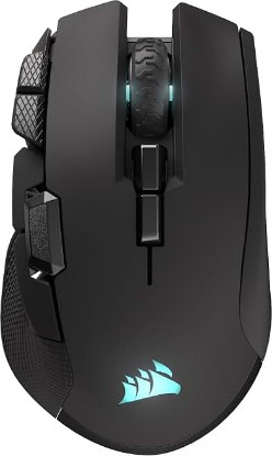 Picture of Corsair IRONCLAW Wireless SE Gaming Mouse – Black | 26,000 DPI, Ergonomic Design for Larger Hands, 10 Programmable Buttons, for MOBA, FPS, MMO