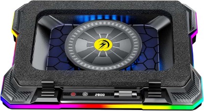 Picture of AICHESON Laptop Cooling Pad Turbofan Ultra 10°C-35°C Temperature Drop | Gaming Laptop Cooler Base , RGB Turbo Fan Stand Heat Dissipation for 14-19 inch Computer Laptops
