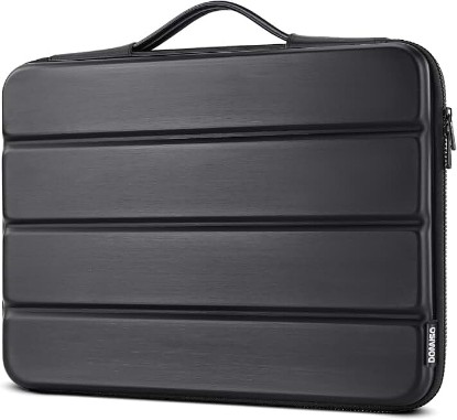 Picture of DOMISO 15.6 inch Laptop Sleeve Shoulder Bag Shockproof Computer Bag Waterproof EVA Protective Carrying Case for 16" MacBook Pro/Max M2 M1 2019-2023,15"-16" Asus HP Dell Laptop,Dell XPS 15,Black