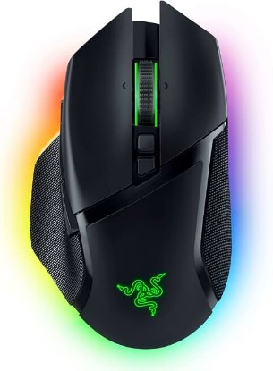 Picture of Razer Basilisk V3 Pro Customizable RGB Wireless Gaming Mouse, Black | Optical Switches Gen-3, HyperScroll Tilt Wheel, RGB, 11 Programmable Buttons, Focus Pro 30K Optical Sensor, 150 Hr Battery