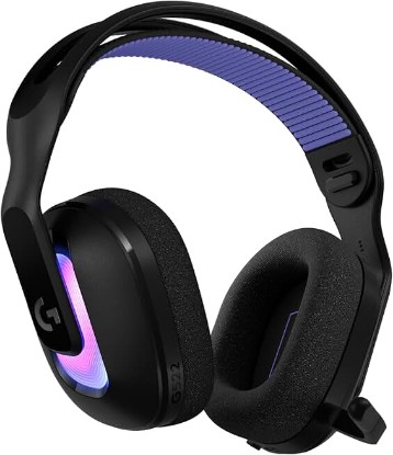 Picture of Logitech G522 Lightspeed Wireless Gaming Headset - Black | For PC, 2.4 GHz, Bluetooth & USB-C , <60 Hr Battery, 48 kHz/24 bit Audio, Detachable 48 kHz/16 bit Blue VO!CE Mic, RGB