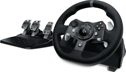 Picture of Logitech G920 Racing Wheel and Pedals for Xbox X|S/Xbox One/PC | Real force feedback, stainless steel paddle shifters, leather steering wheel cover, for Xbox Series X|S, PC, Mac