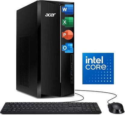 Picture of Acer Aspire Tower Desktop Computer, 14th Gen Intel Core i5(up tp 4.7GHz) | 8GB DDR5 RAM, 1.5TB Storage (512GB SSD+1TB HDD) | WiFi 6E, Bluetooth 5.3, 4K Monitor Support, Free Office 365 on The Web