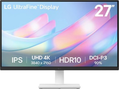 Picture of LG 27US500-W Ultrafine Monitor 27-Inch 4K UHD (3840x2160) HDR10 IPS Borderless Design Reader Mode Flicker Safe Switch App HDMI DisplayPort - White