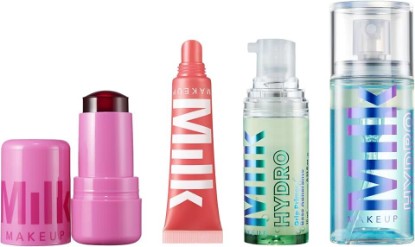 Picture of Milk Makeup Travel Essentials Bundle – Hydrating & Long-Lasting Makeup Supplies – Includes Primer, Set Spray, Lip Tint, & Balmade Lip Balm