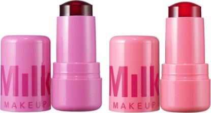 Picture of Milk Makeup Cooling Water Jelly Tint – Sheer Lip + Cheek Stain with Vegan Collagen, Seawater + Aloe – Hydrating, Long-Lasting, Buildable Lip Tint + Blush – 2-Pack – Burst + Chill, 0.17 oz