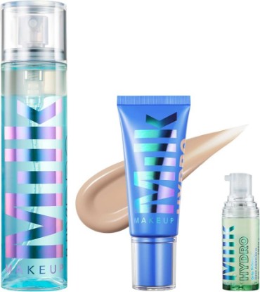 Picture of Milk Makeup Hydro Grip Bundle with Primer, Set Spray, & Skin Tint 2 – Hydrates Face & Sets Makeup for Up to 12 Hours – Lightweight & Long-Lasting with Hyaluronic Acid