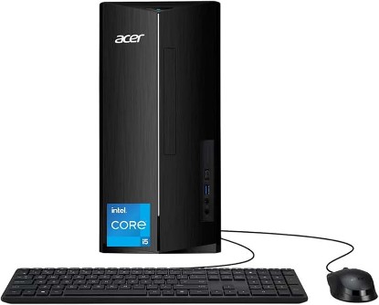 Picture of Acer Aspire Desktop Computer • 10-core Intel Core i5-14400 Processor • 32GB DDR5 • 1TB SSD • Office 365 for The Web • 2X HDMI • Wi-Fi 6E • SD Card Reader • Wired Keyboard & Mouse • Windows 11