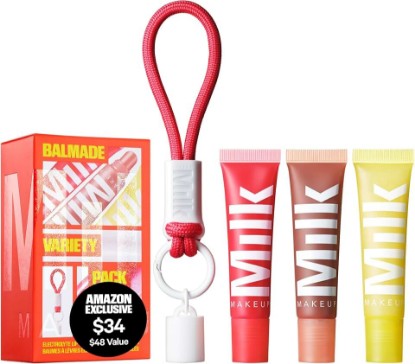 Picture of Milk Makeup Balmade Hydrating Lip Balm 3-Pack Gift Set, Full Size, Electron, Pump, Core