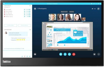 Picture of Lenovo ThinkVision M14 14" Full HD 1920x1080 IPS Monitor - 300 Nit 6ms 2xUSB Type-C Ports Widescreen Backlit LED LCD Mobile Portable Display Raven Black EPEAT