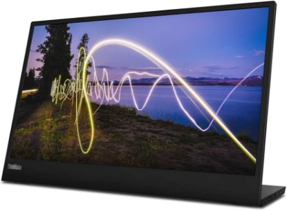 Picture of Lenovo ThinkVision M15 15.6" Full HD WLED LCD Monitor - 16:9 - Raven Black ENERGY STAR