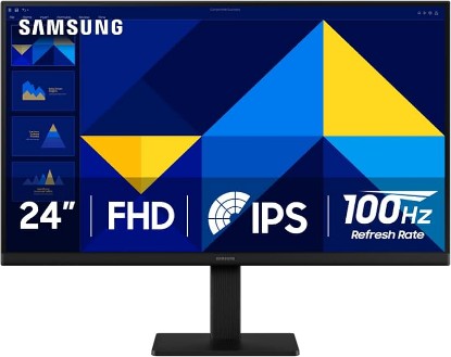 Picture of Samsung 24" (S30GD) Essential Monitor with IPS Panel and Tilt Only Stand | 100Hz Refresh Rate, Ergonomic Design, Advanced Eye Care, Game Mode, LS24D304GANXZA